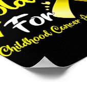 Ik Draag Gold voor kinderkanker Poster (Hoek)