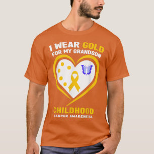 Ik Draag Gold voor mijn kleinzoon kinderkanker T-shirt
