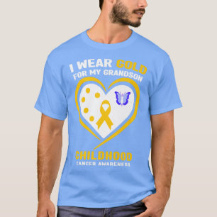 Ik Draag Gold voor mijn kleinzoon kinderkanker T-shirt