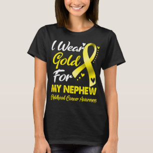 Ik Draag Gold voor mijn Nephew kinderkanker T-shirt