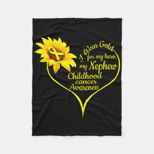 Ik Draag Gold voor mijn Nephew kinderkankereducati Fleece Deken