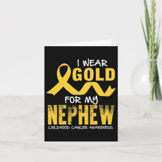 Ik Draag Gold voor mijn Nephew kinderkankereducati Kaart