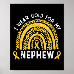 Ik Draag Gold voor mijn Nephew kinderkankereducati Poster