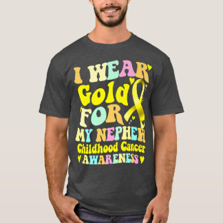 Ik Draag Gold voor mijn Nephew kinderkankereducati T-shirt