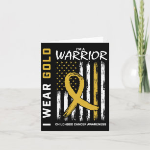 Ik Draag Gold Warrior Childhood Cancer Awareness A Kaart