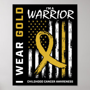 Ik Draag Gold Warrior Childhood Cancer Awareness A Poster