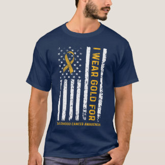 Ik draag goud voor het vergroten van het bewustzij t-shirt