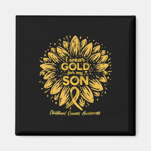 Ik Draag goud voor mijn zoon - gouden zonnebloem j Magneet