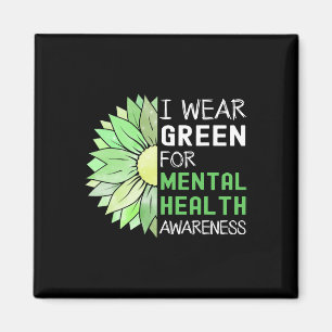 Ik Draag Green for Mental Health Awareness Green S Magneet