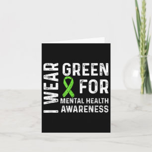 Ik Draag Green for Mental Health Awareness Maand Kaart