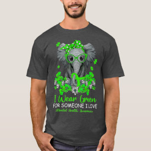 Ik Draag Green for Mental Health Awareness Ribbon  T-shirt