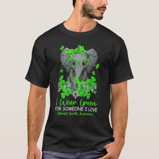 Ik Draag Green for Mental Health Awareness Ribbon  T-shirt