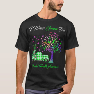 Ik Draag Green Mental Health Awareness Gnomen Tree T-shirt