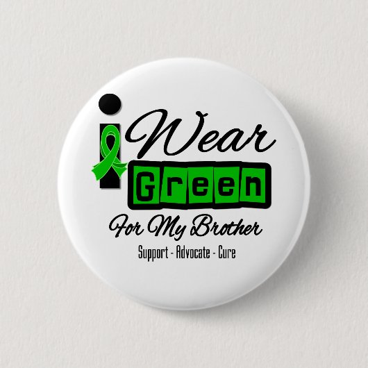 Ik Draag Green Ribbon (Retro) - Broeder Ronde Button 5,7 Cm (Voorkant)