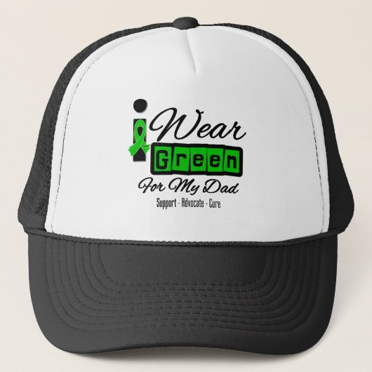 Ik Draag Green Ribbon (Retro) - pap Trucker Pet (Voorkant)