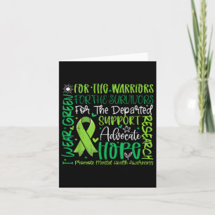 Ik Draag Green Ribbon ter bevordering van geesteli Kaart