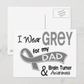 Ik Draag Grey 42 Pa Brain Tumor Briefkaart (Voorkant / Achterkant)