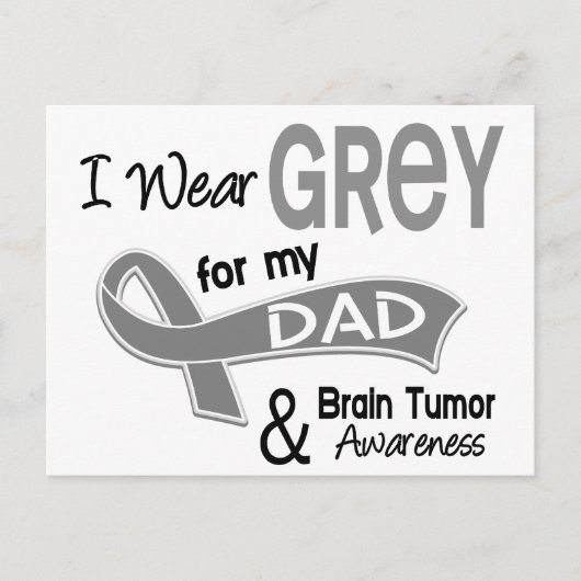 Ik Draag Grey 42 Pa Brain Tumor Briefkaart (Voorkant)