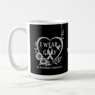 Ik Draag Grey voor Parkinson's Awareness Warrior Koffiemok