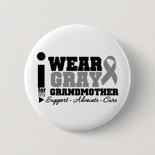 Ik Draag grijs lint voor mijn grootmoeder Ronde Button 5,7 Cm