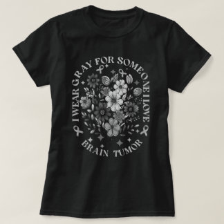 Ik Draag grijs voor iemand van wie ik hou hersentu T-shirt