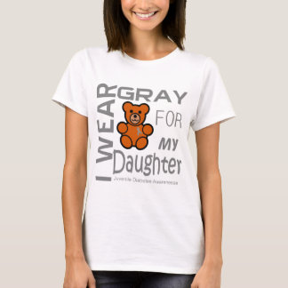 Ik draag grijs voor mijn dochter jeugdige diabetes t-shirt
