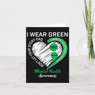 Ik Draag groen voor je mentale gezondheid Kaart