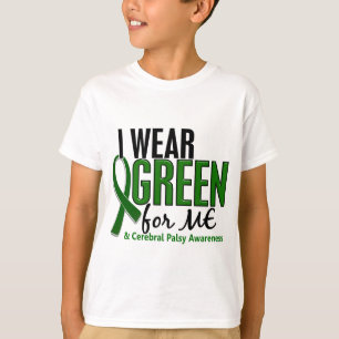 Ik Draag groen voor me 10 Cerebral Palsy T-shirt