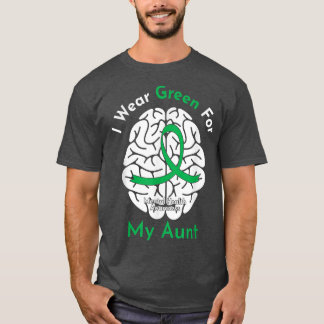 Ik Draag groen voor mijn tante Mental Health Aware T-shirt
