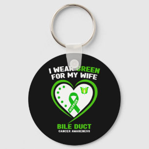 Ik Draag Groen Voor Mijn Vrouw Galwegkanker Bewust Sleutelhanger