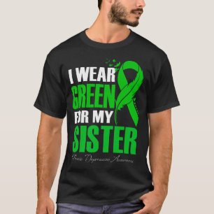 Ik Draag groen voor mijn zus Manic Depression Awar T-shirt
