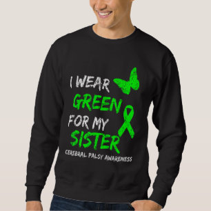 Ik Draag groen voor mijn zuster Cerebral Palsy Rib Trui