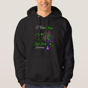 Ik Draag groene bipolaire stoornis Awareness Tree Hoodie