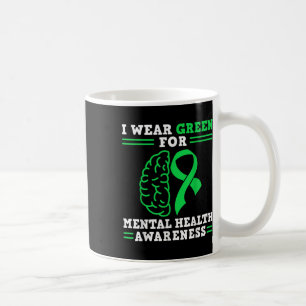 Ik Draag groene rib voor geestelijke gezondheid Koffiemok