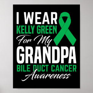 Ik Draag Kelly Green voor mijn opa galwegkanker Poster