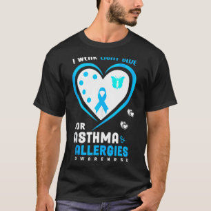 Ik Draag lichtblauw voor astma en allergie T-shirt