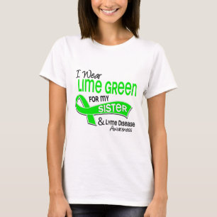 Ik Draag Lime Green 42 Zuster Lyme Ziekte T-shirt