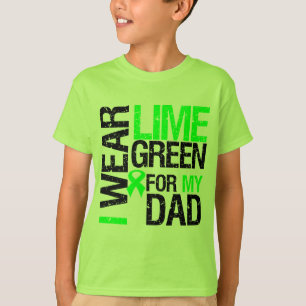 Ik Draag Lime Green Ribbon voor mijn vaders Lymfoo T-shirt