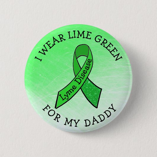 Ik Draag Lime Green voor mijn papa Lyme Button (Voorkant)