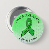Ik Draag Lime Green voor mijn zoon Lyme Button (Voorkant /achterkant)