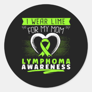Ik draag Lime voor mijn moeder Lymfoom bewustzijn Ronde Sticker