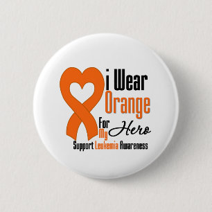 Ik Draag lint (Hero) - Leukemie Ronde Button 5,7 Cm