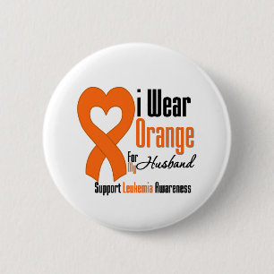 Ik Draag lint (Husband) - Leukemie Ronde Button 5,7 Cm
