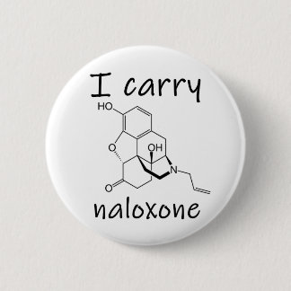 Ik draag naloxon ronde button 5,7 cm