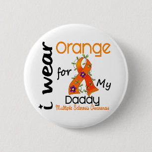 Ik Draag Oranje 43 papa MS multiple sclerose Ronde Button 5,7 Cm