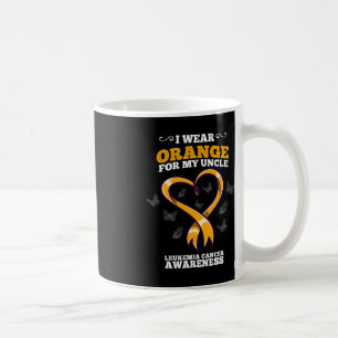 Ik Draag Oranje oom leukemie kankerbewustzijn bloe Koffiemok