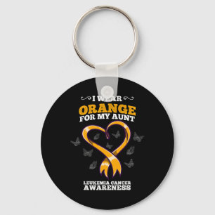 Ik Draag Oranje tante leukemie kankerbewustzijn bl Sleutelhanger