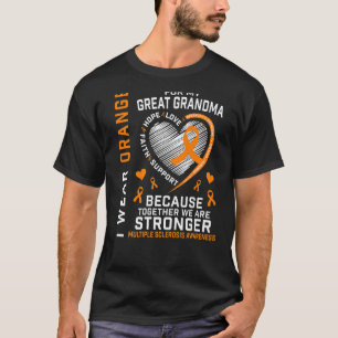Ik Draag Oranje voor grootmamultiple sclerose T-shirt