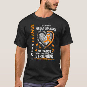 Ik Draag Oranje voor grote opa multiple sclerose T-shirt