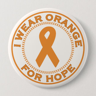 Ik Draag Oranje voor hoop Ronde Button 4,0 Cm